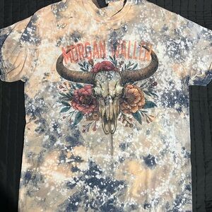 Gildan Tie-Dye Graphic Tee - Blue and Tan Morgan Wallen